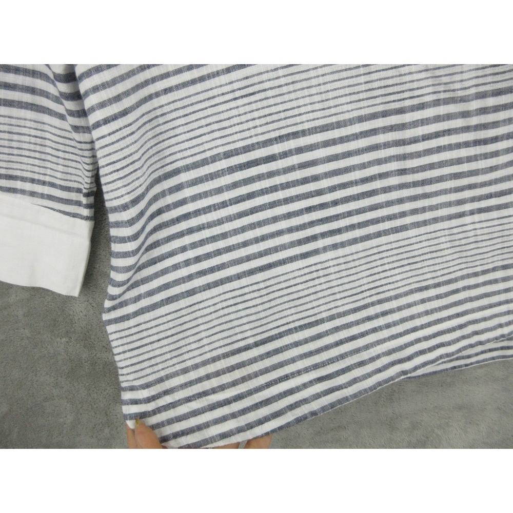 Vineyard Vines Top Women XL Striped Metallic Tunic Nautical Coastal Resort Navy - Picture 5 of 12